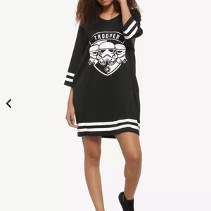 Black Trooper Graphic Dress